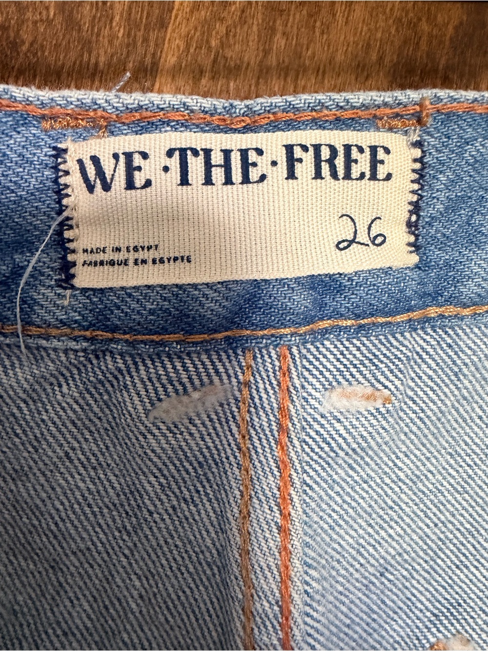 We The Free Light Blue Distressed Denim Cutoff Shorts - Picture 2 of 8